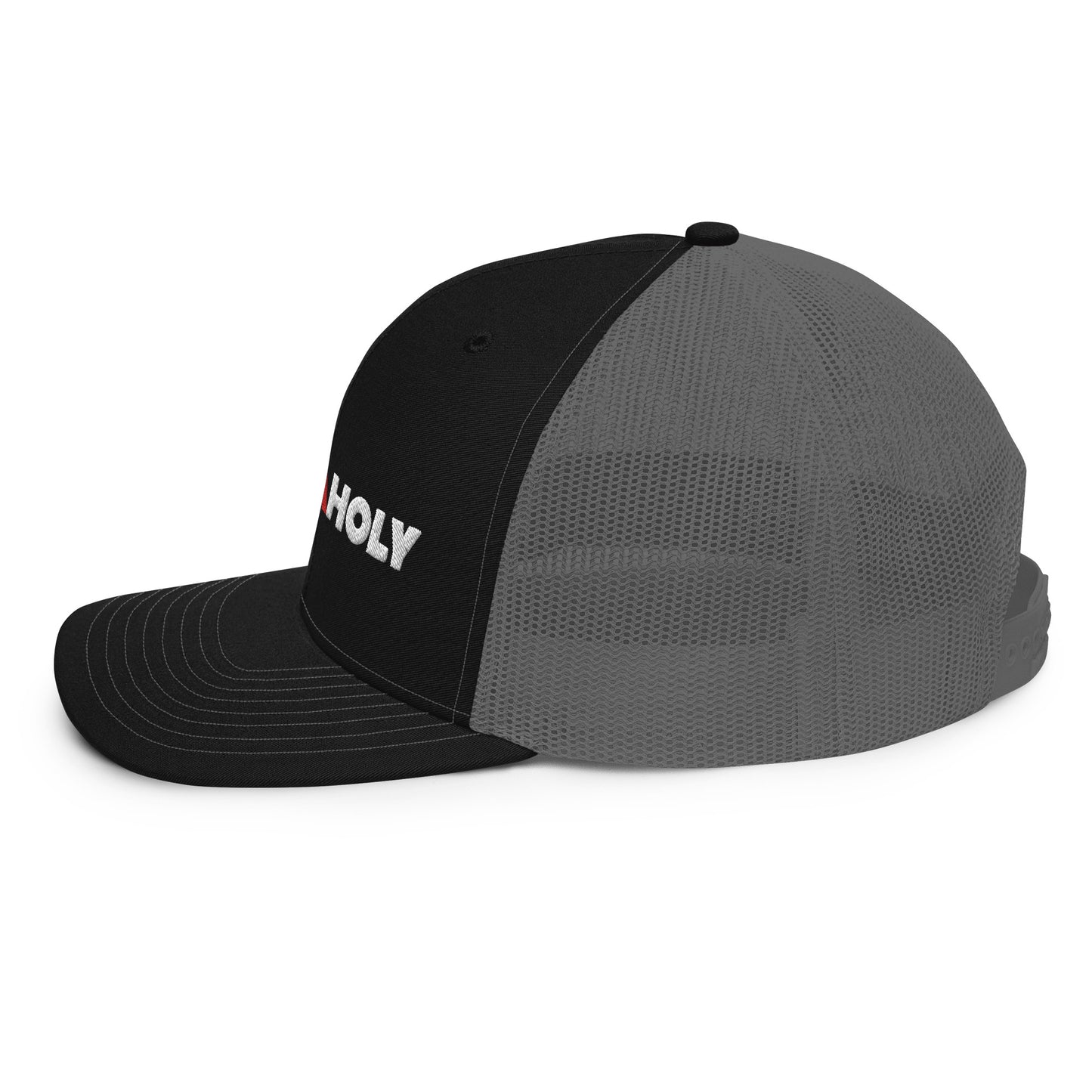 Trucker Cap : HellaHoly™ Logo 02 - Red & white Embroidery
