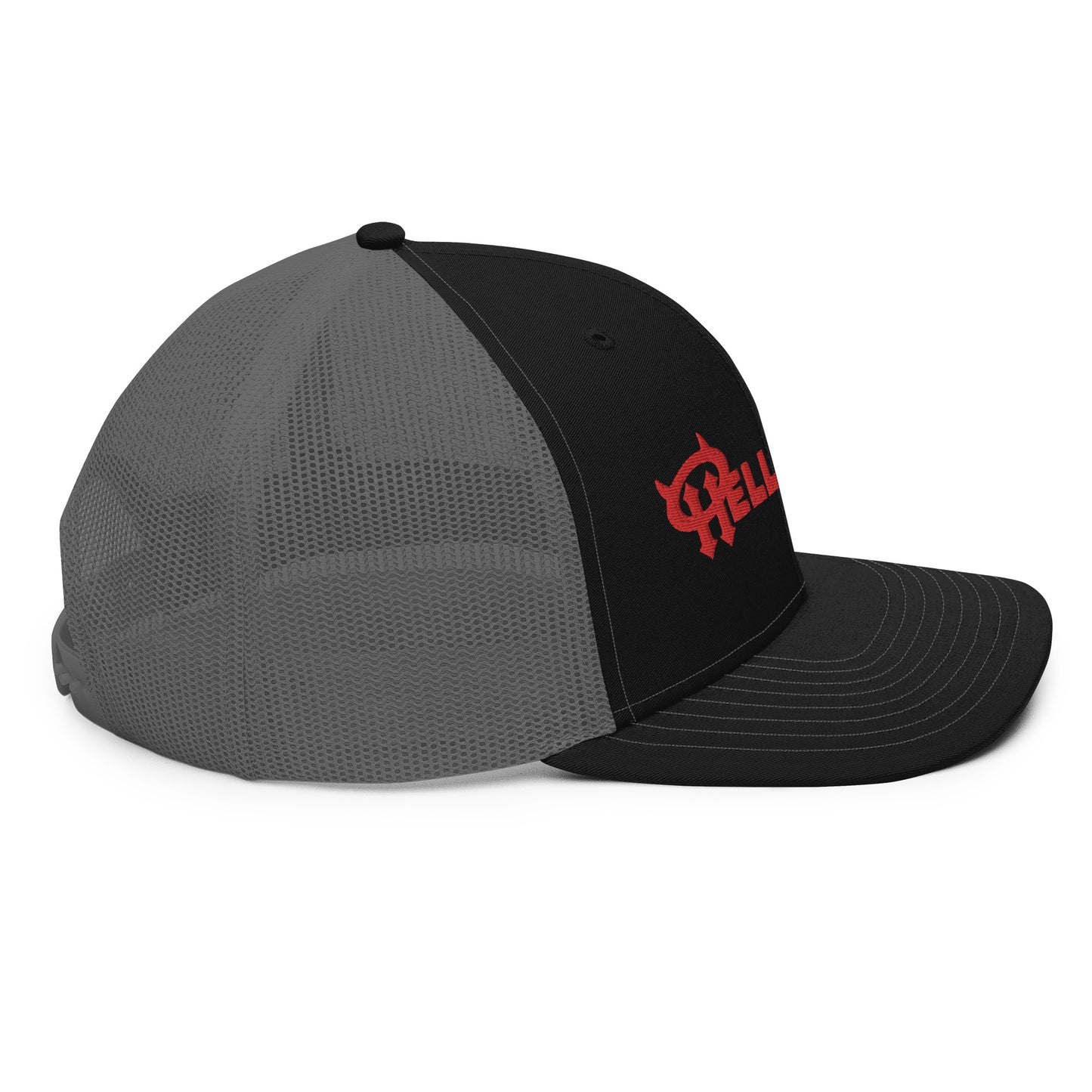 Trucker Cap : HellaHoly™ Logo 02 - Red & white Embroidery