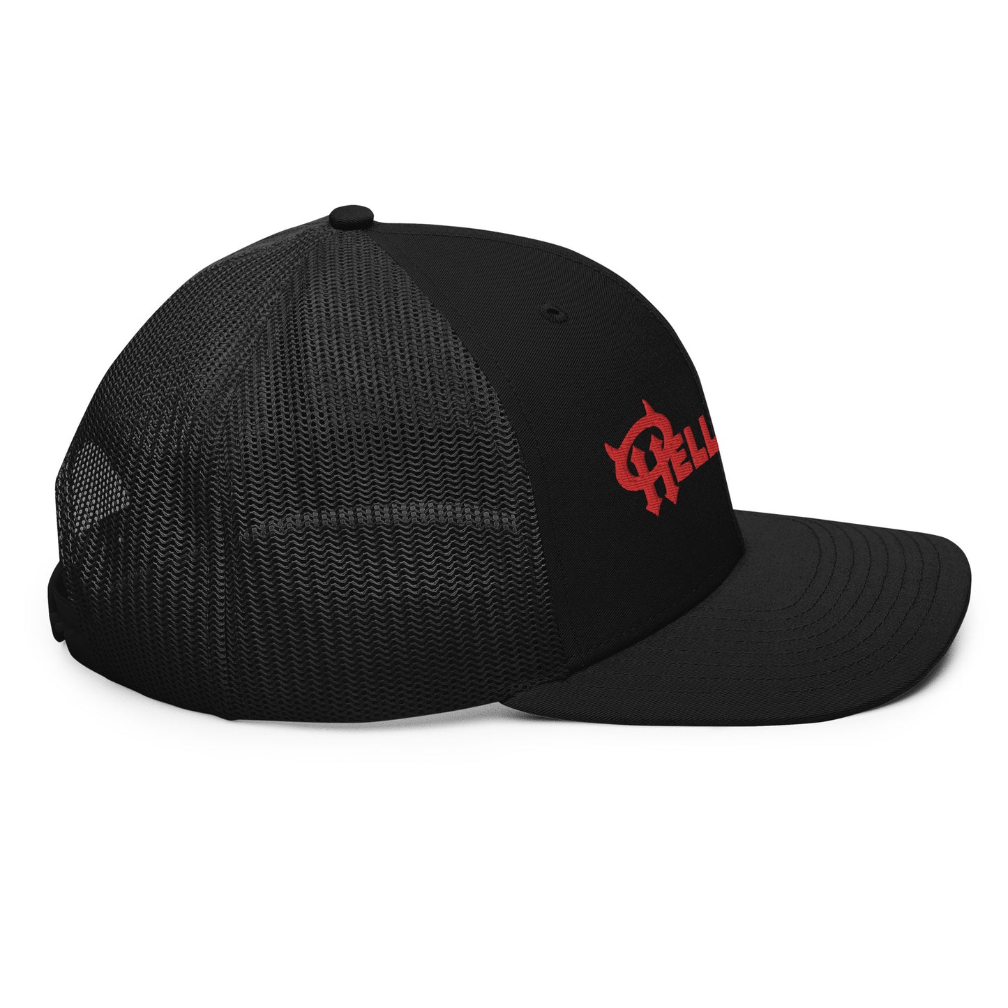 Trucker Cap : HellaHoly™ Logo 02 - Red & white Embroidery