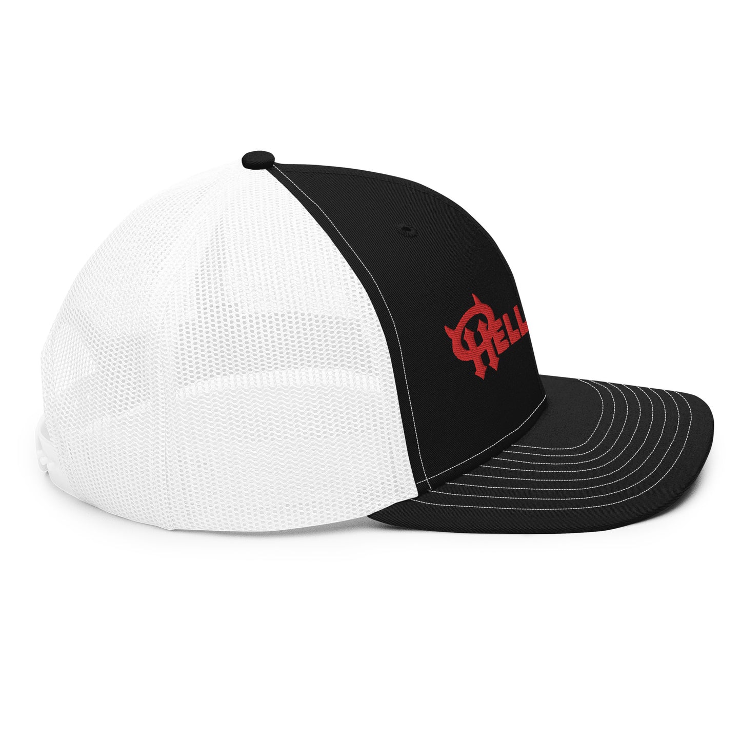 Trucker Cap : HellaHoly™ Logo 02 - Red & white Embroidery