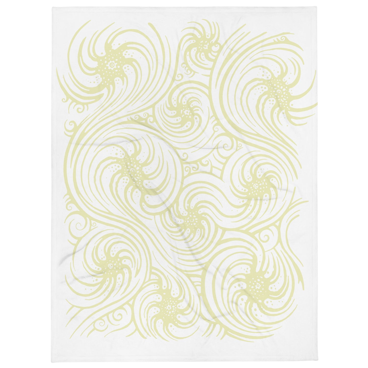 Throw Blanket : Cosmic Swirl - White w/ Cream print