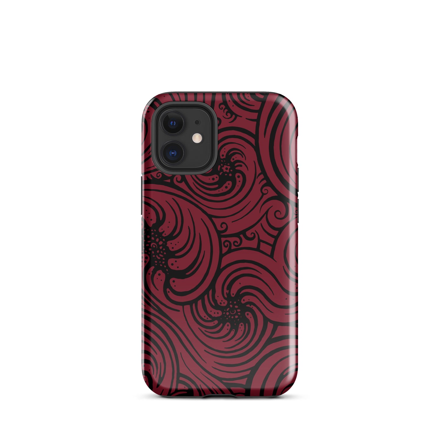 Tough Case for iPhone® : Cosmic Swirl - Red w/ Black print