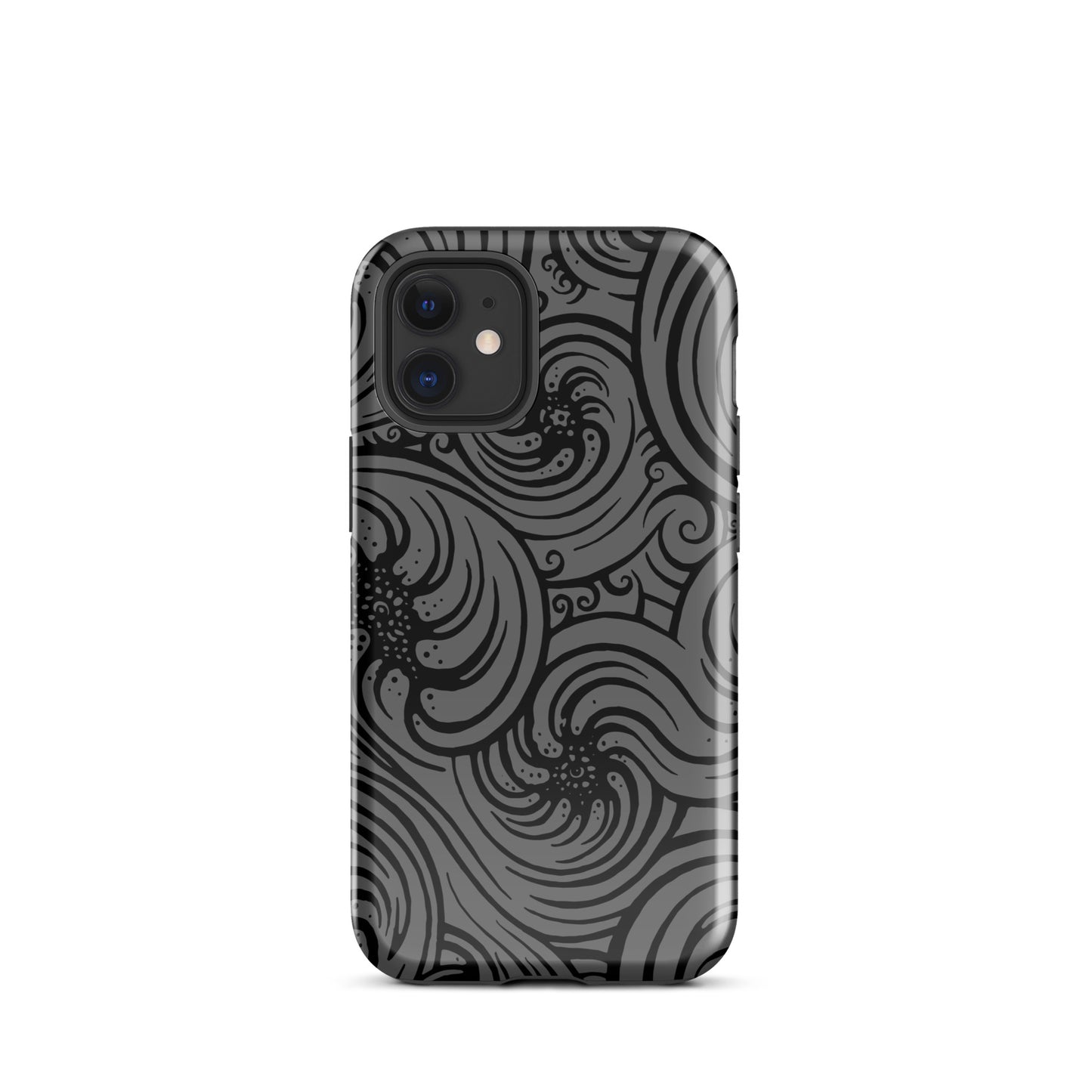 Tough Case for iPhone® : Cosmic Swirl - Gray w/ Black print