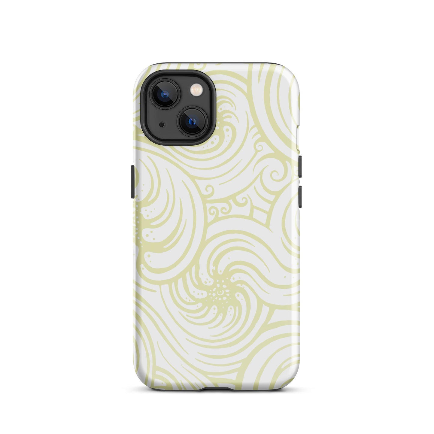 Tough Case for iPhone® : Cosmic Swirl - White w/ Cream print