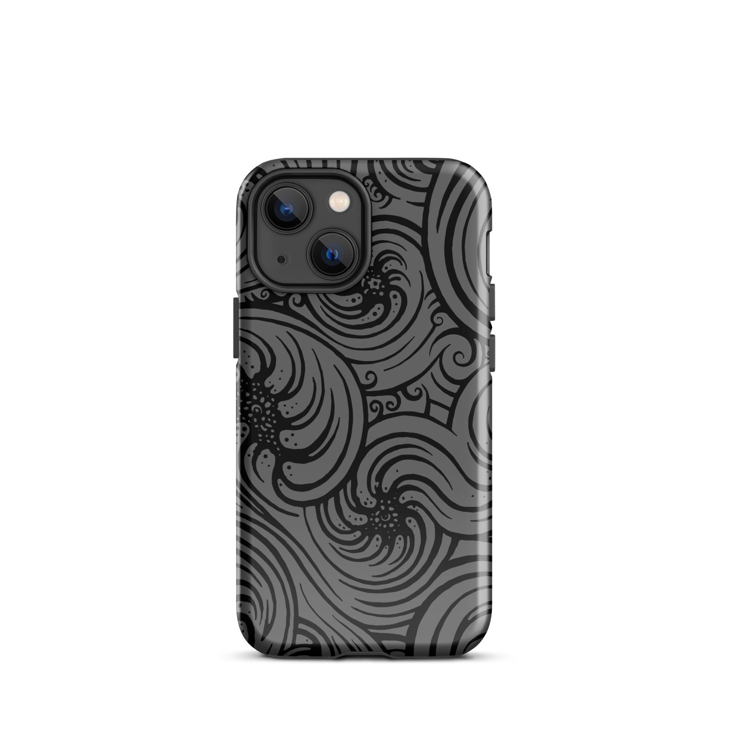 Tough Case for iPhone® : Cosmic Swirl - Gray w/ Black print