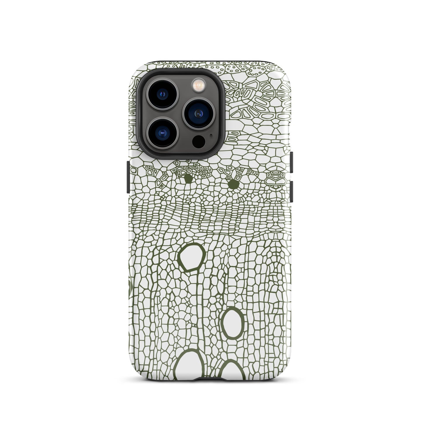 Tough Case for iPhone® : Hexacubes - White w/ Black print