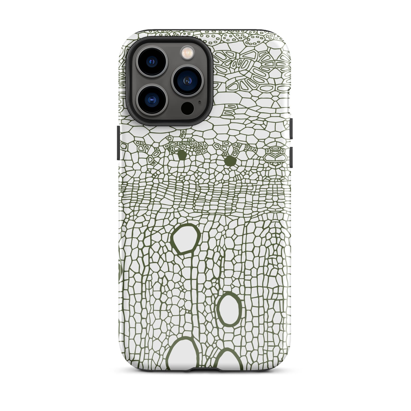 Tough Case for iPhone® : Hexacubes - White w/ Black print