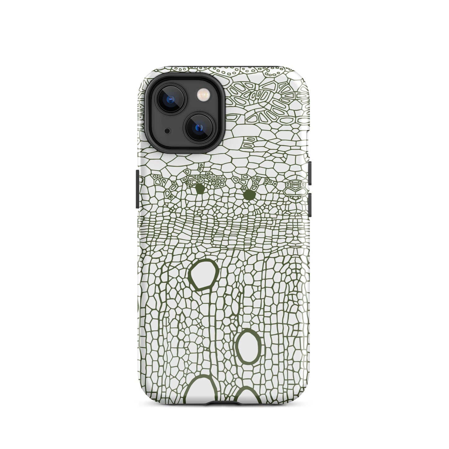 Tough Case for iPhone® : Hexacubes - White w/ Black print