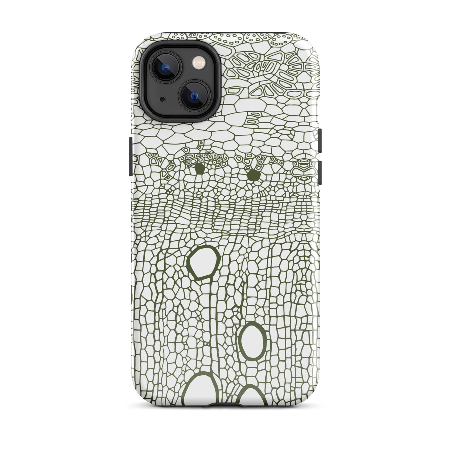 Tough Case for iPhone® : Hexacubes - White w/ Black print