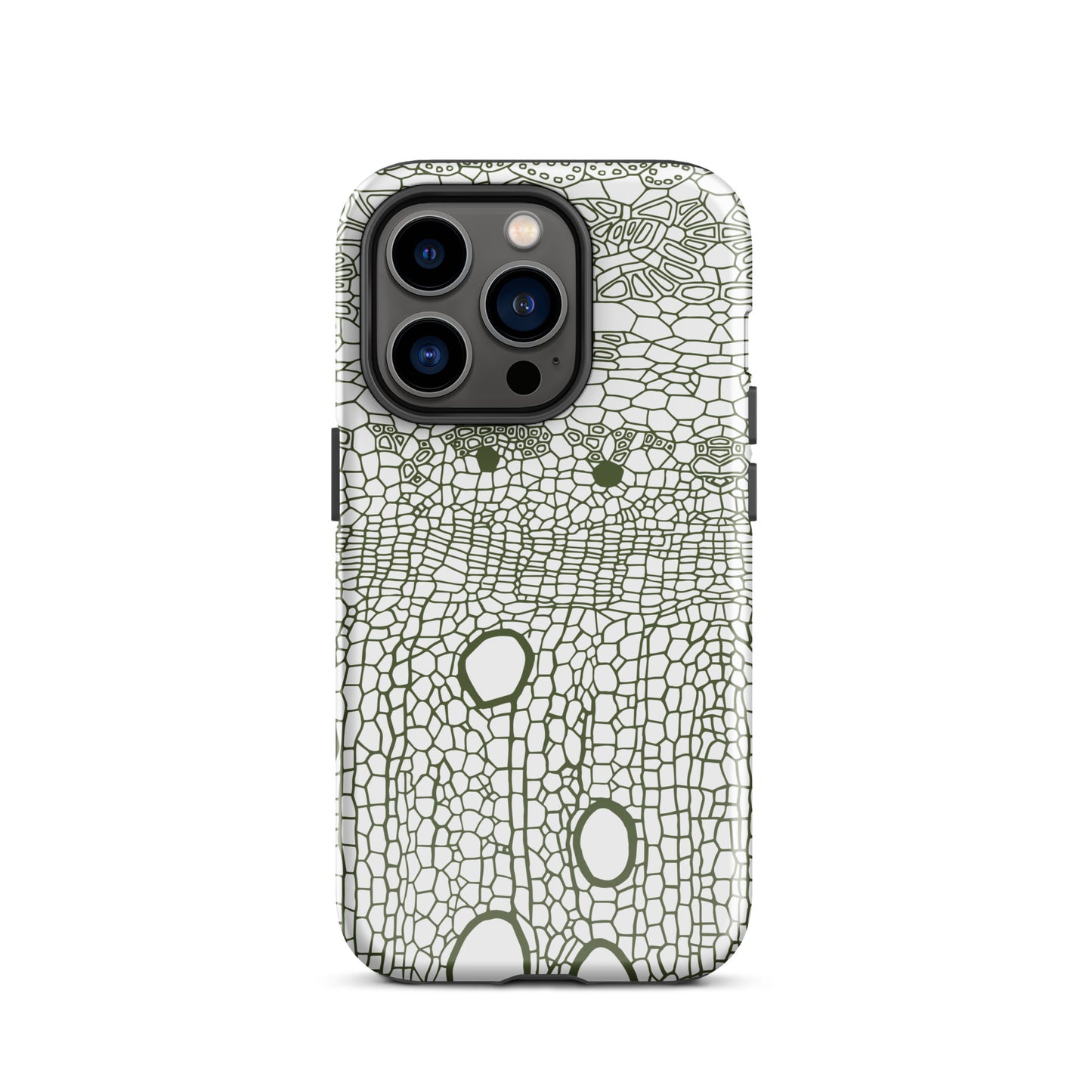 Tough Case for iPhone® : Hexacubes - White w/ Black print