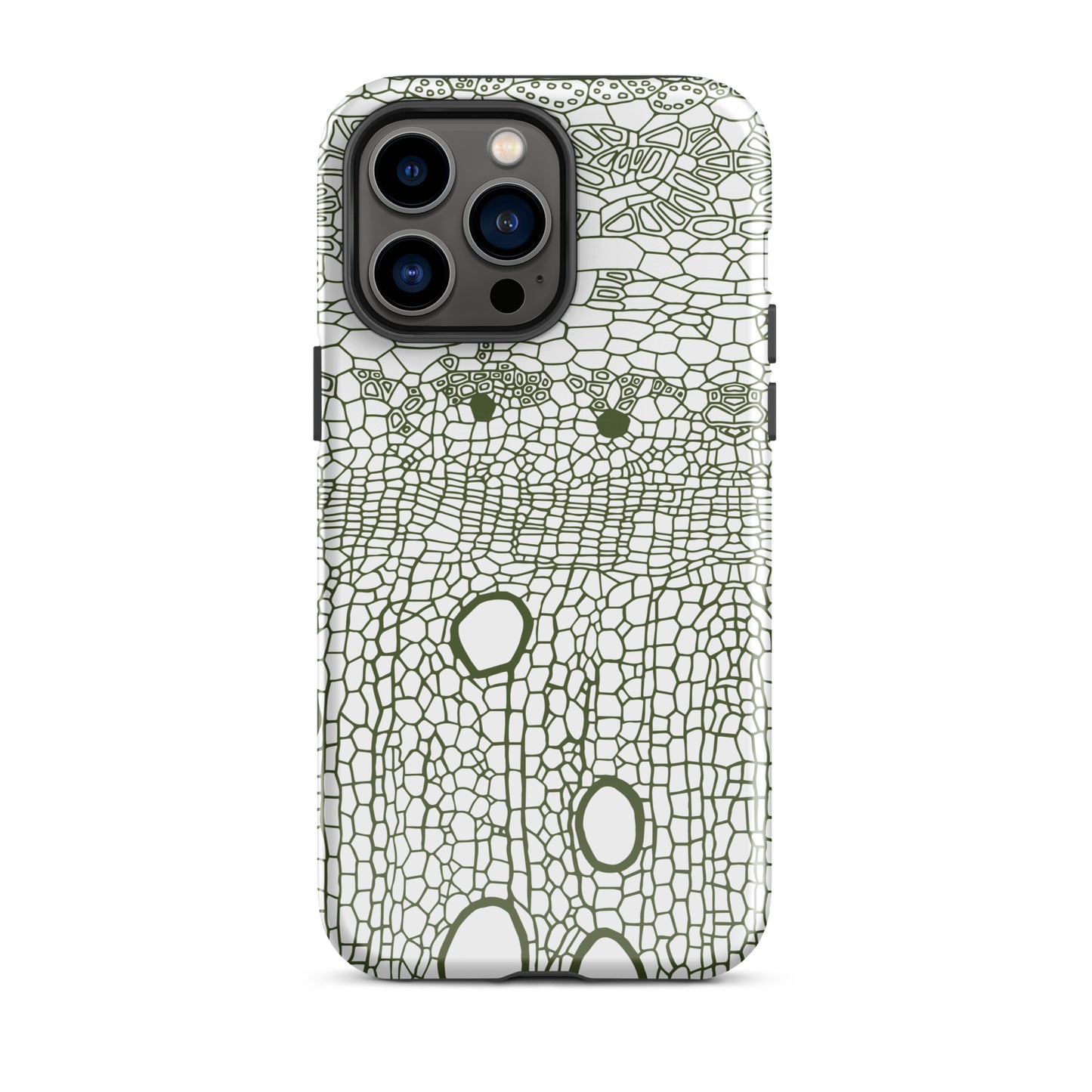 Tough Case for iPhone® : Hexacubes - White w/ Black print