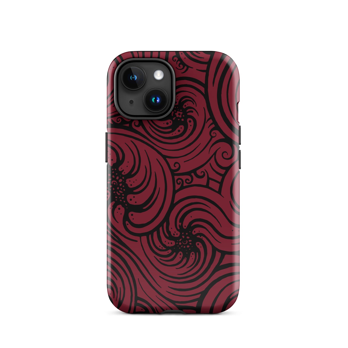Tough Case for iPhone® : Cosmic Swirl - Red w/ Black print