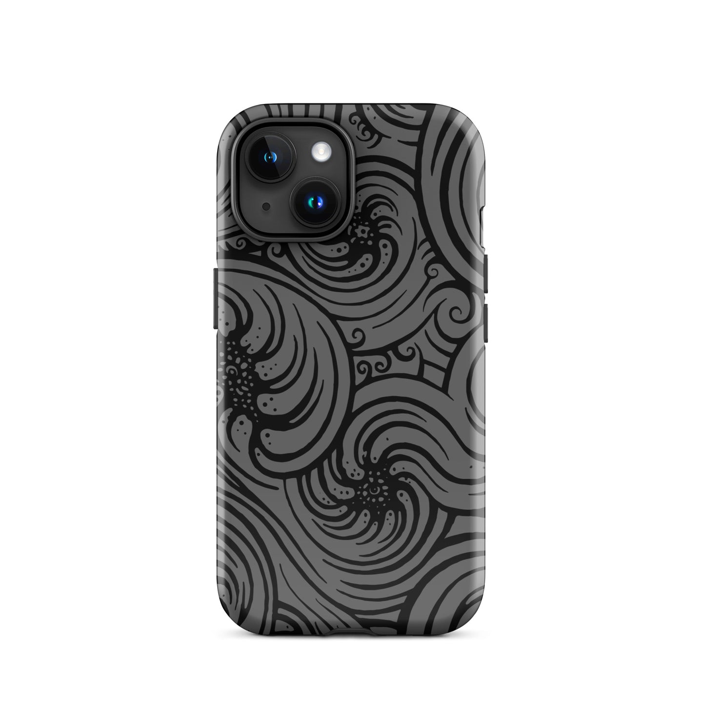 Tough Case for iPhone® : Cosmic Swirl - Gray w/ Black print
