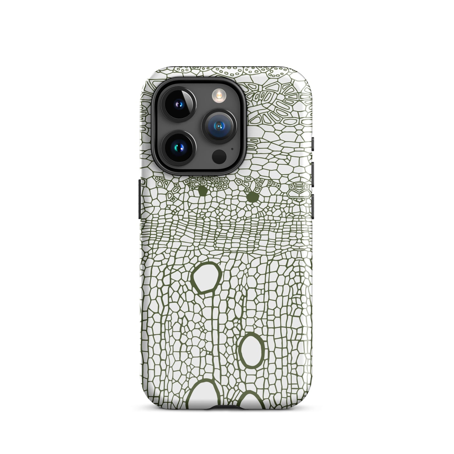 Tough Case for iPhone® : Hexacubes - White w/ Black print