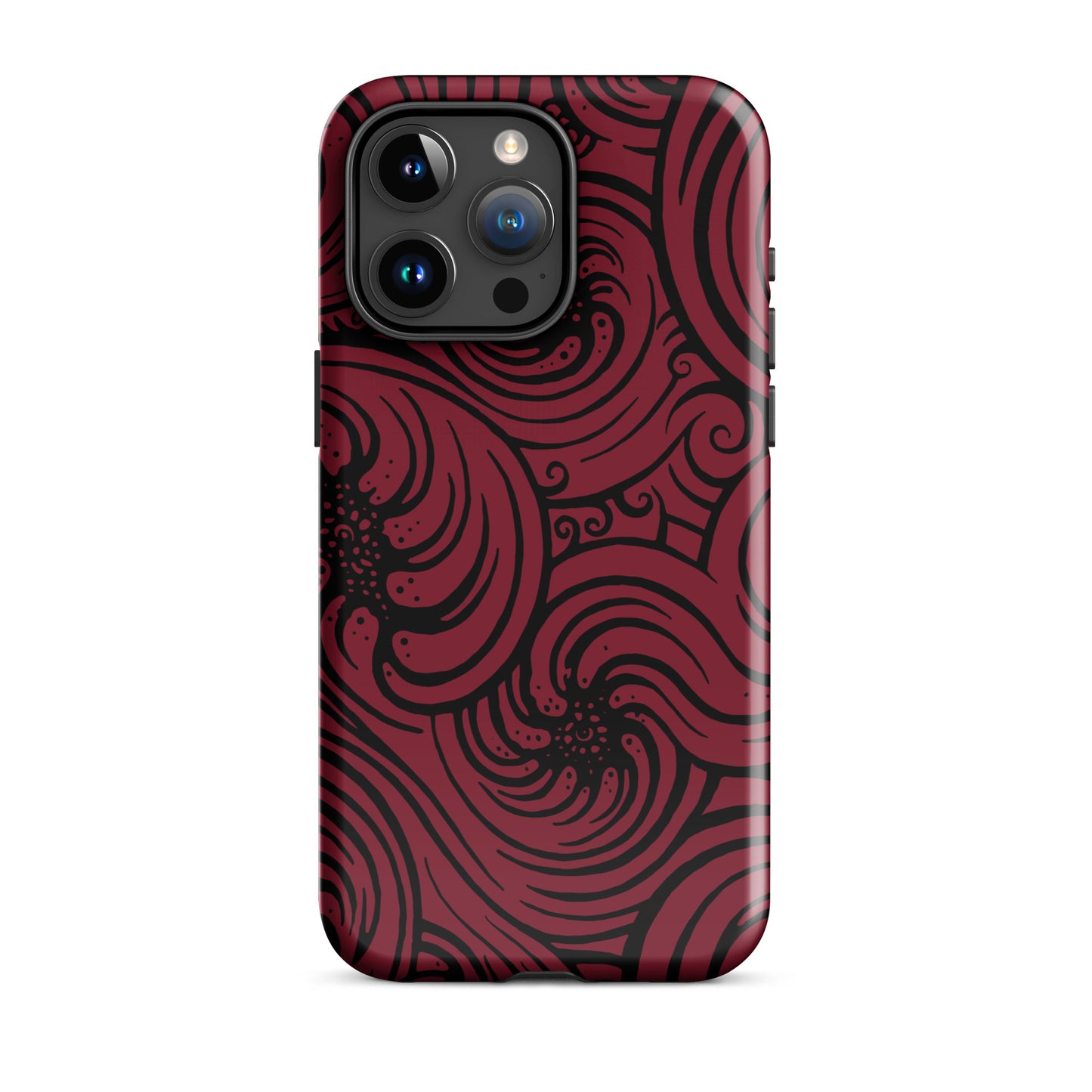 Tough Case for iPhone® : Cosmic Swirl - Red w/ Black print