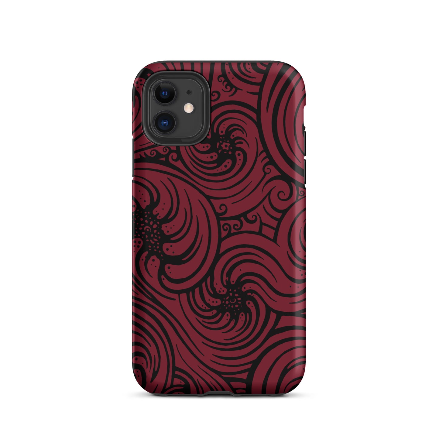 Tough Case for iPhone® : Cosmic Swirl - Red w/ Black print
