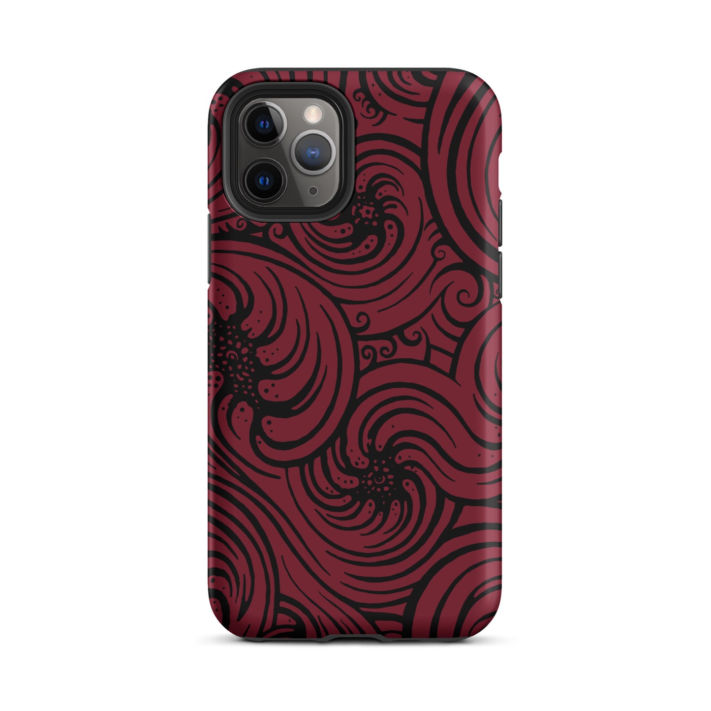 Tough Case for iPhone® : Cosmic Swirl - Red w/ Black print