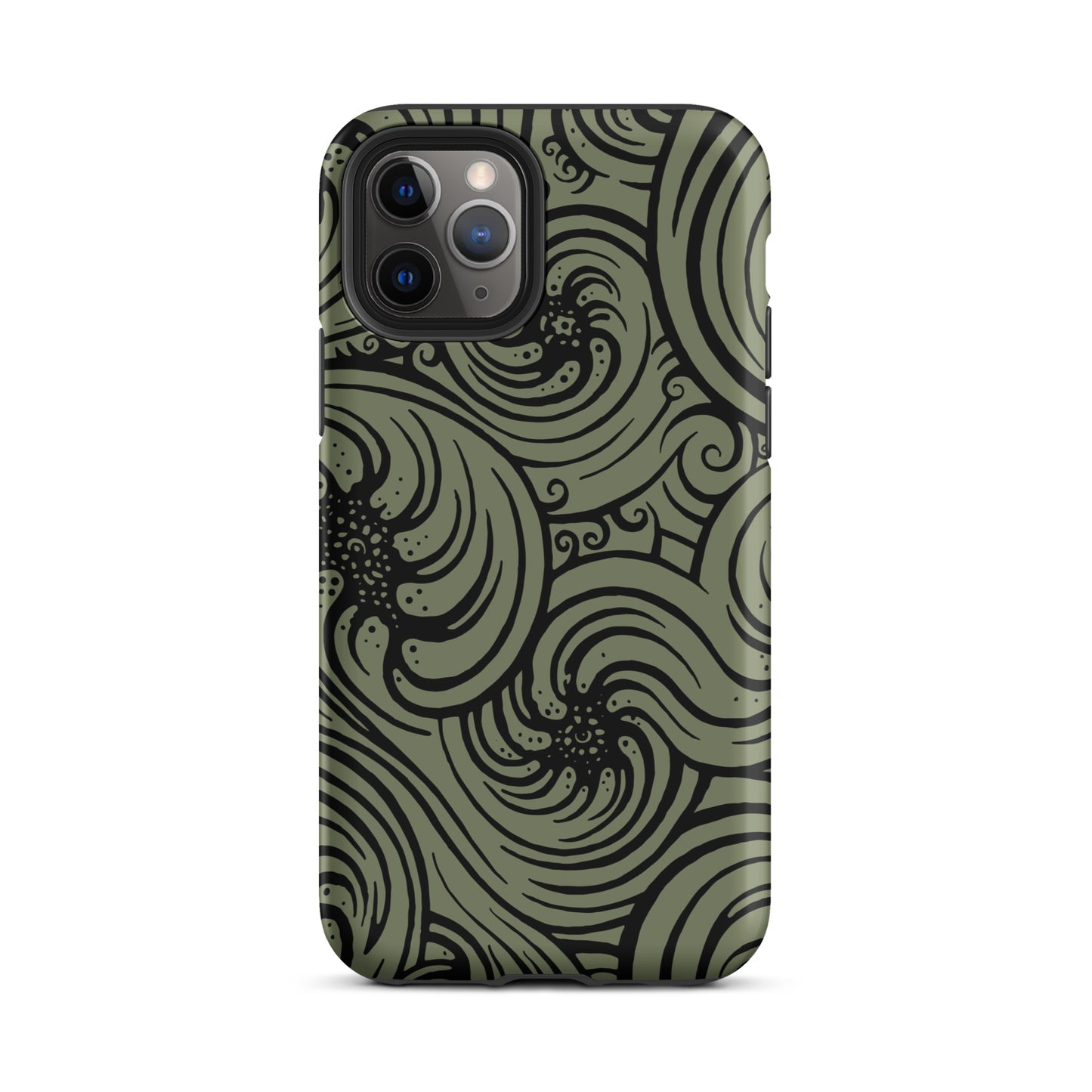 Tough Case for iPhone® : Cosmic Swirl - Sage w/ Black print