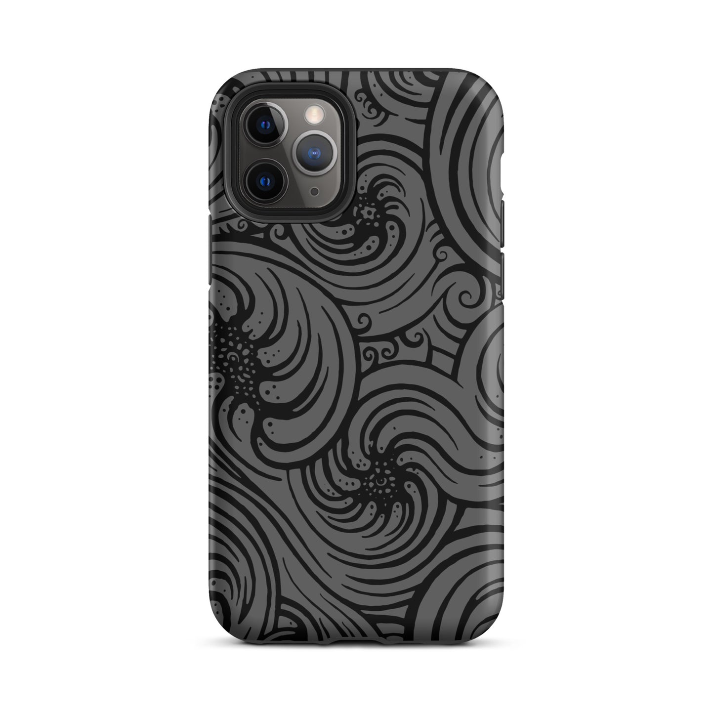 Tough Case for iPhone® : Cosmic Swirl - Gray w/ Black print