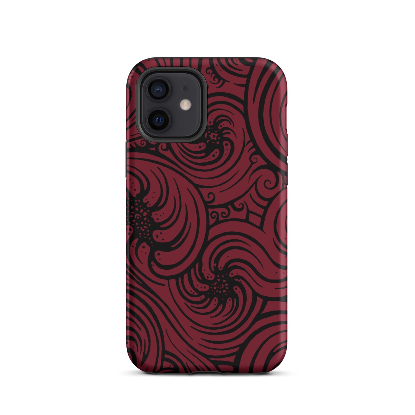 Tough Case for iPhone® : Cosmic Swirl - Red w/ Black print