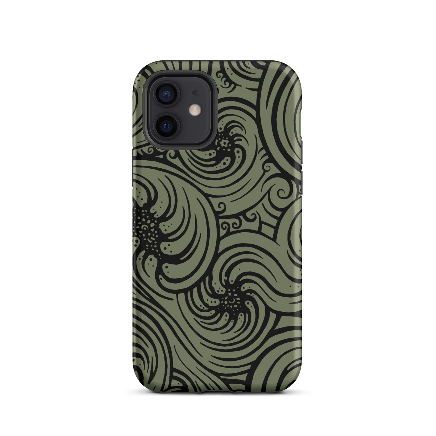 Tough Case for iPhone® : Cosmic Swirl - Sage w/ Black print