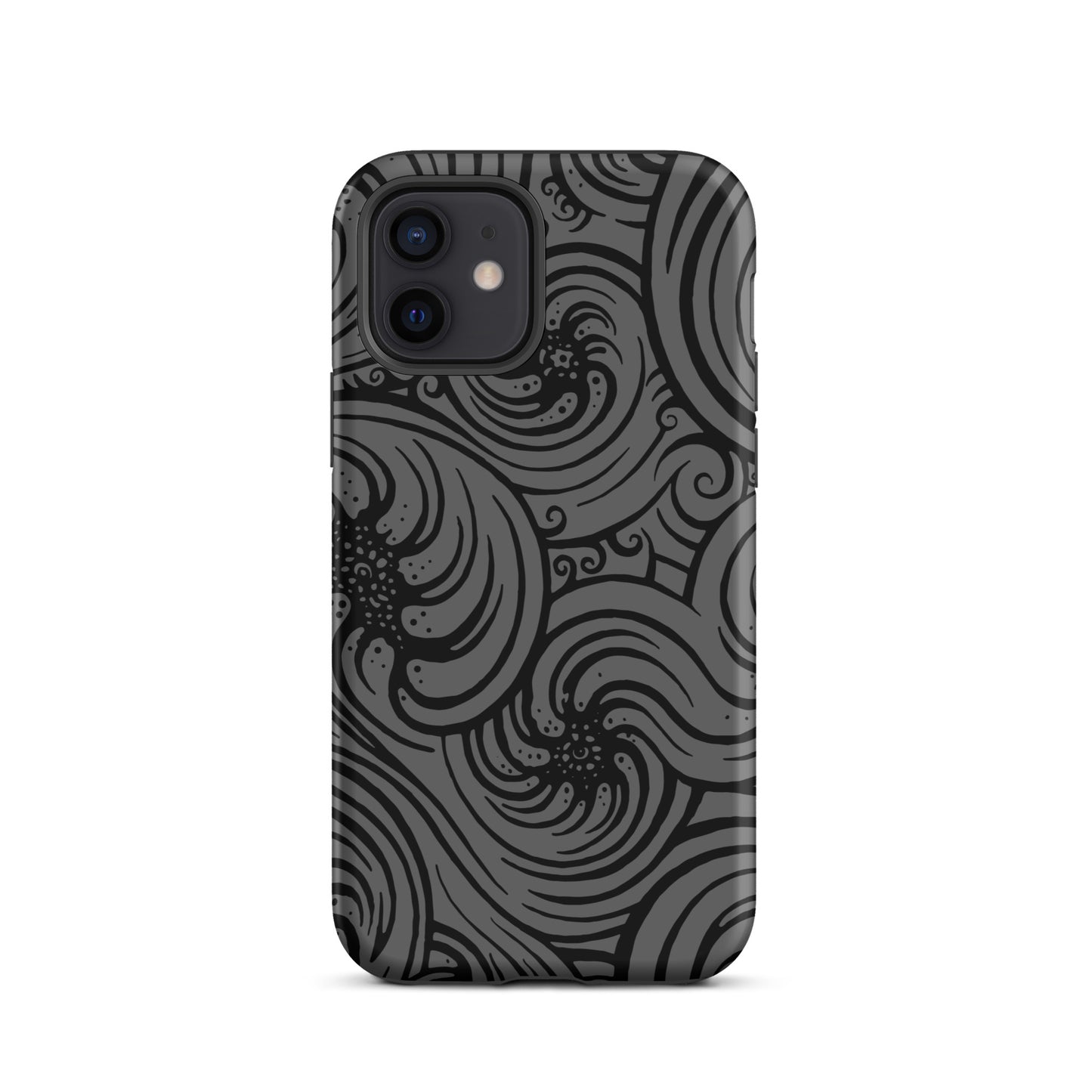 Tough Case for iPhone® : Cosmic Swirl - Gray w/ Black print