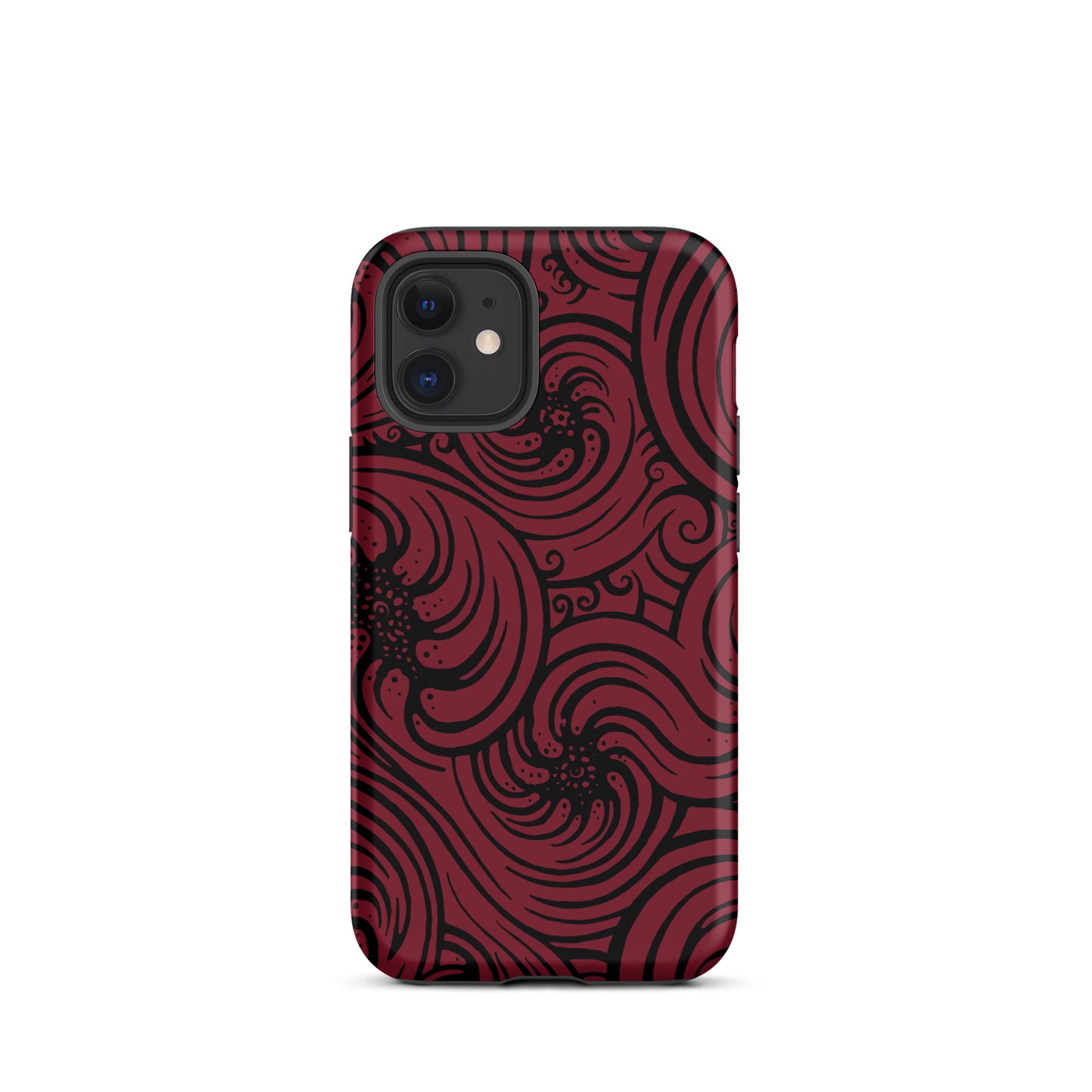 Tough Case for iPhone® : Cosmic Swirl - Red w/ Black print