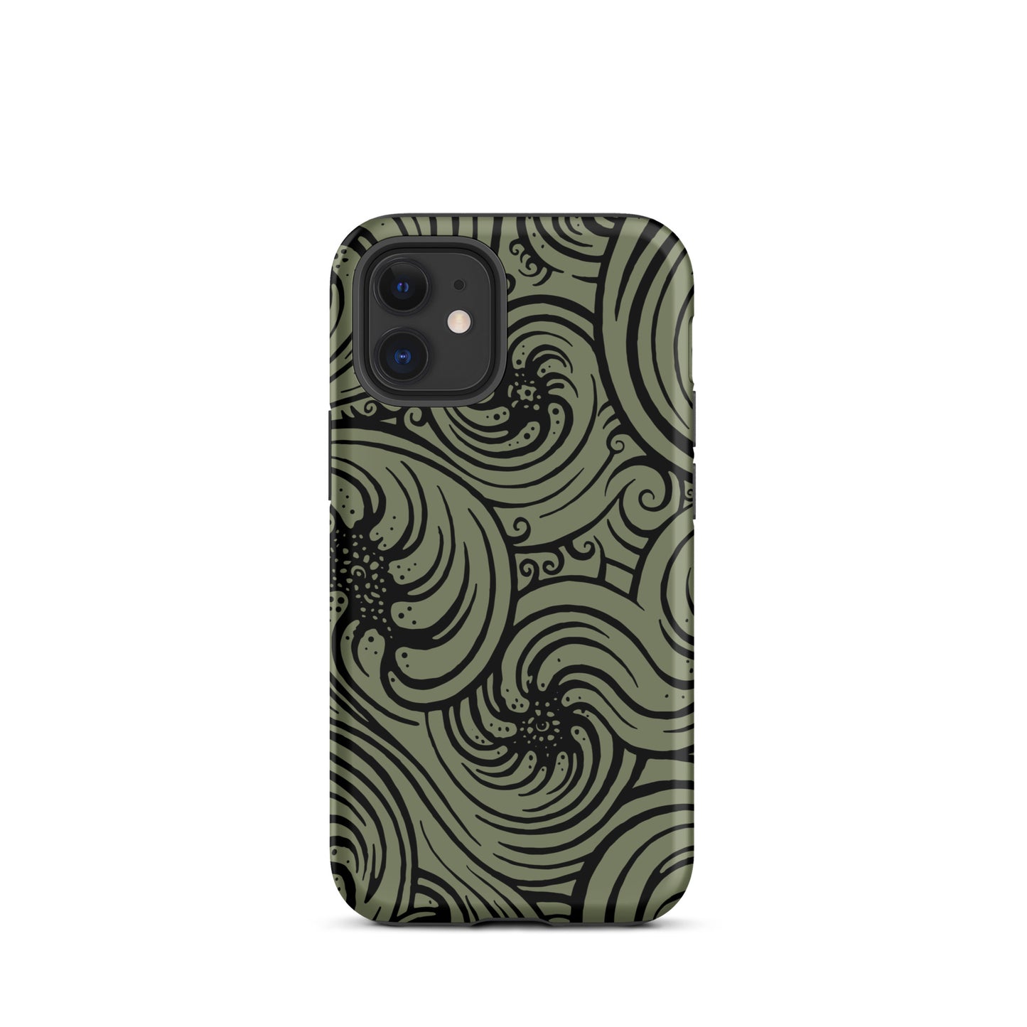 Tough Case for iPhone® : Cosmic Swirl - Sage w/ Black print