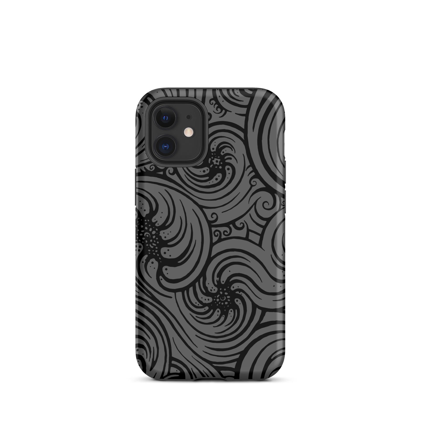 Tough Case for iPhone® : Cosmic Swirl - Gray w/ Black print