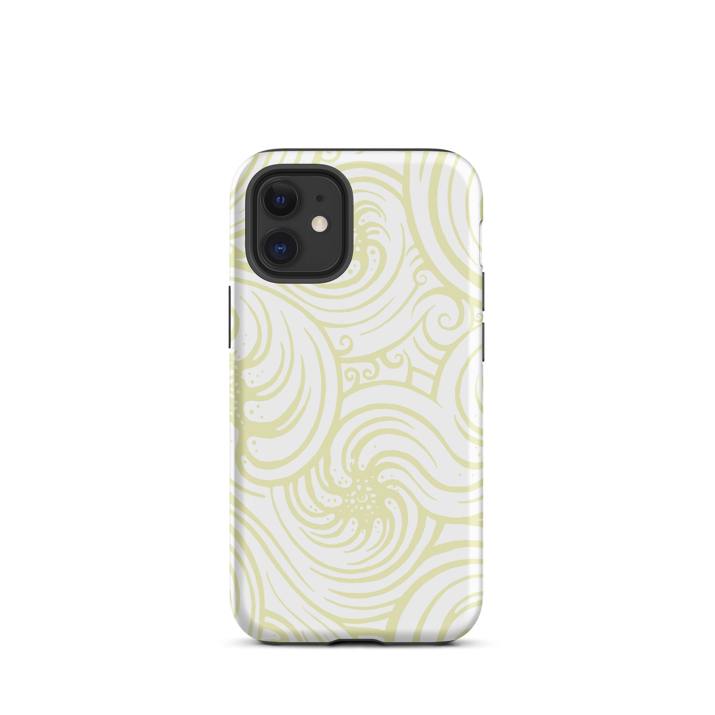 Tough Case for iPhone® : Cosmic Swirl - White w/ Cream print