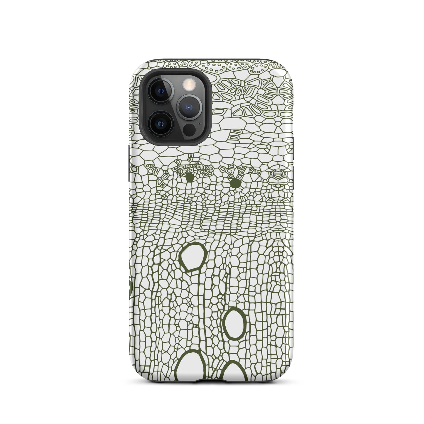 Tough Case for iPhone® : Hexacubes - White w/ Black print