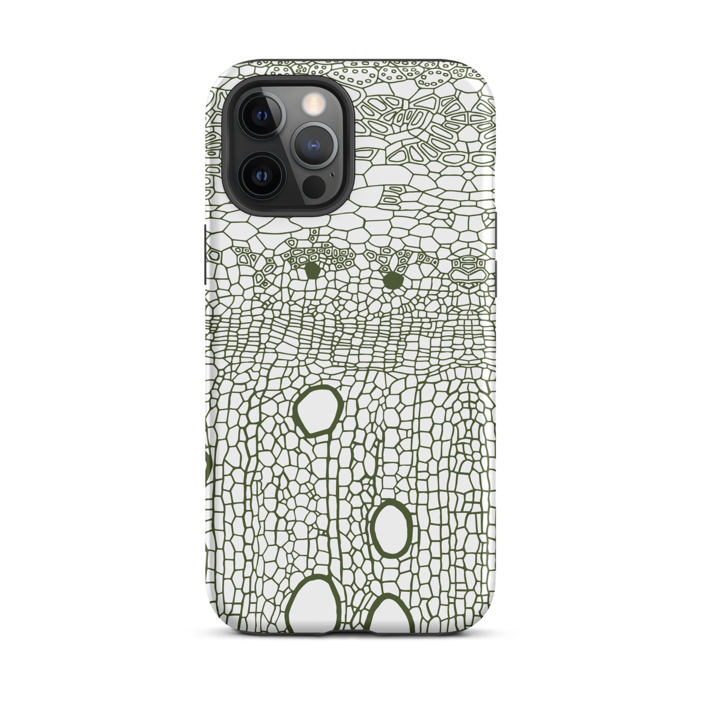 Tough Case for iPhone® : Hexacubes - White w/ Black print