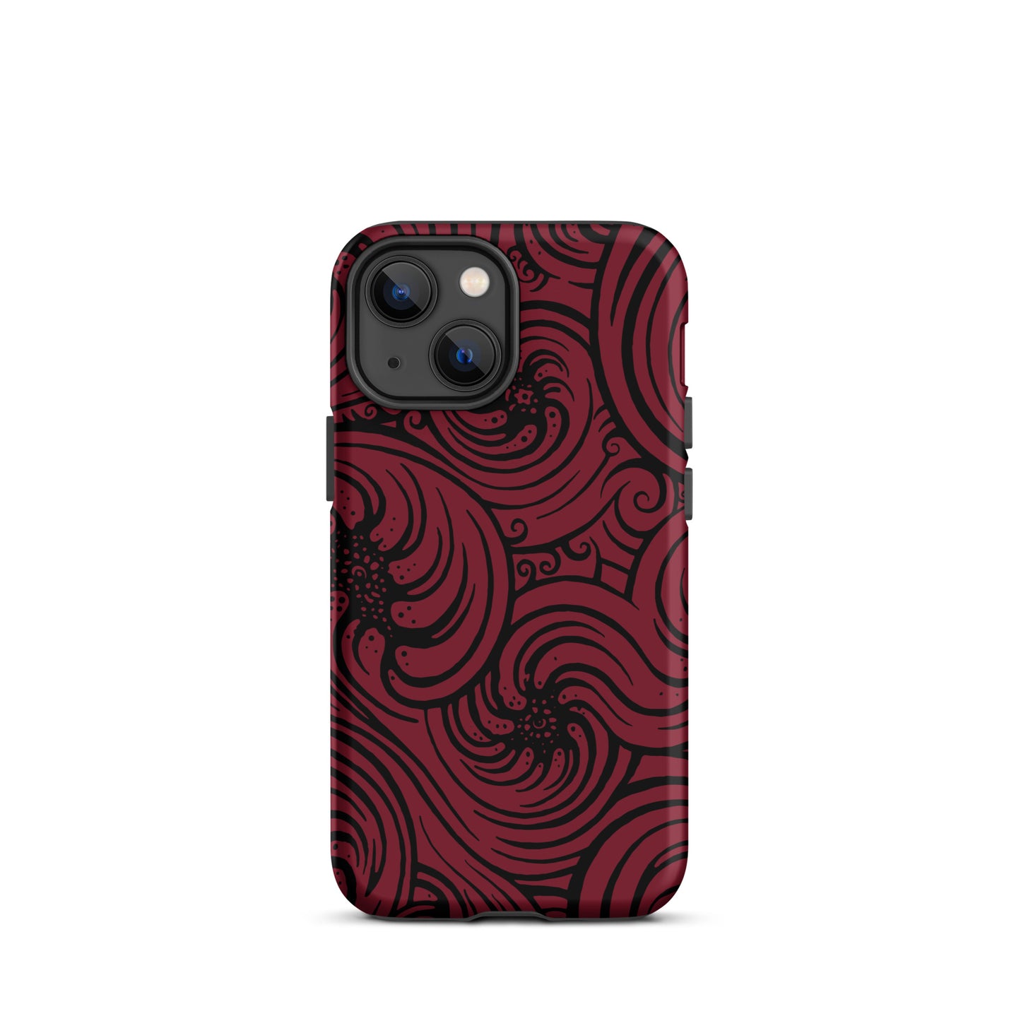 Tough Case for iPhone® : Cosmic Swirl - Red w/ Black print