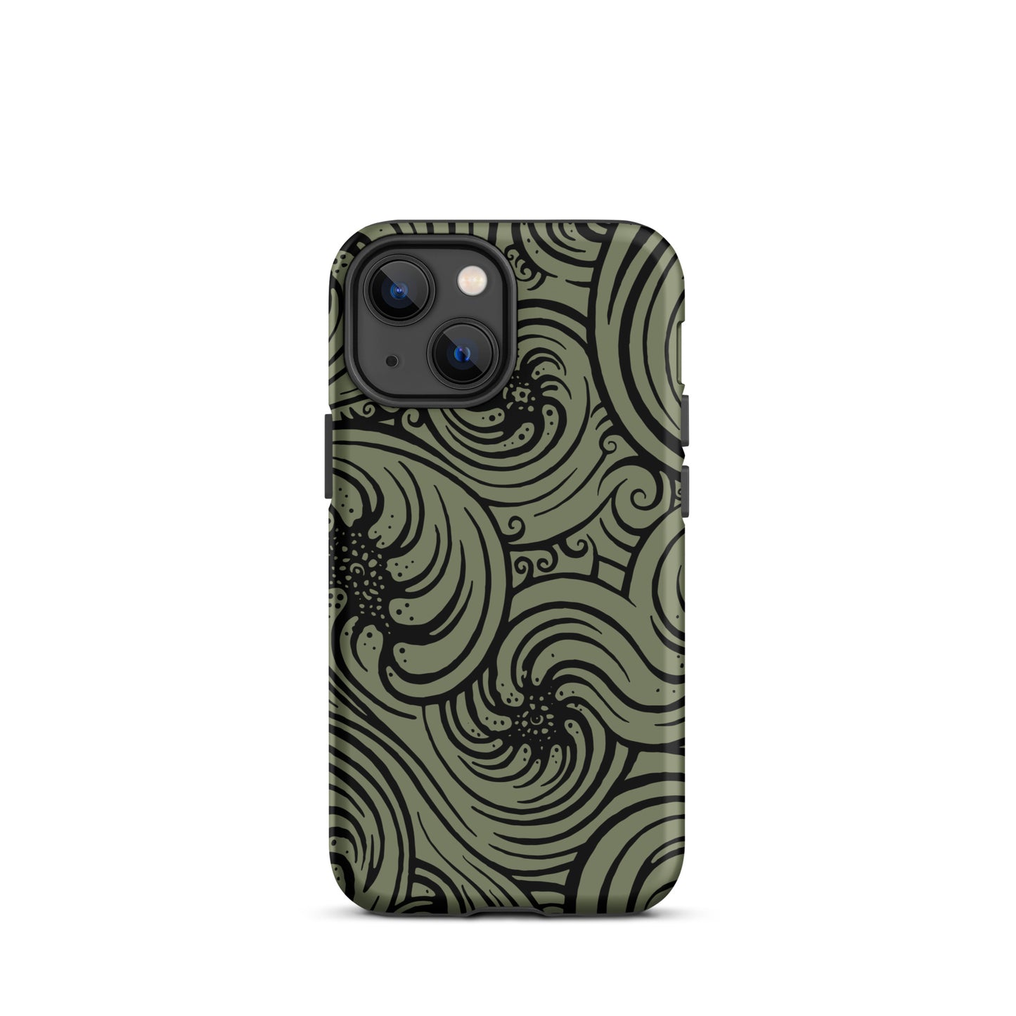 Tough Case for iPhone® : Cosmic Swirl - Sage w/ Black print