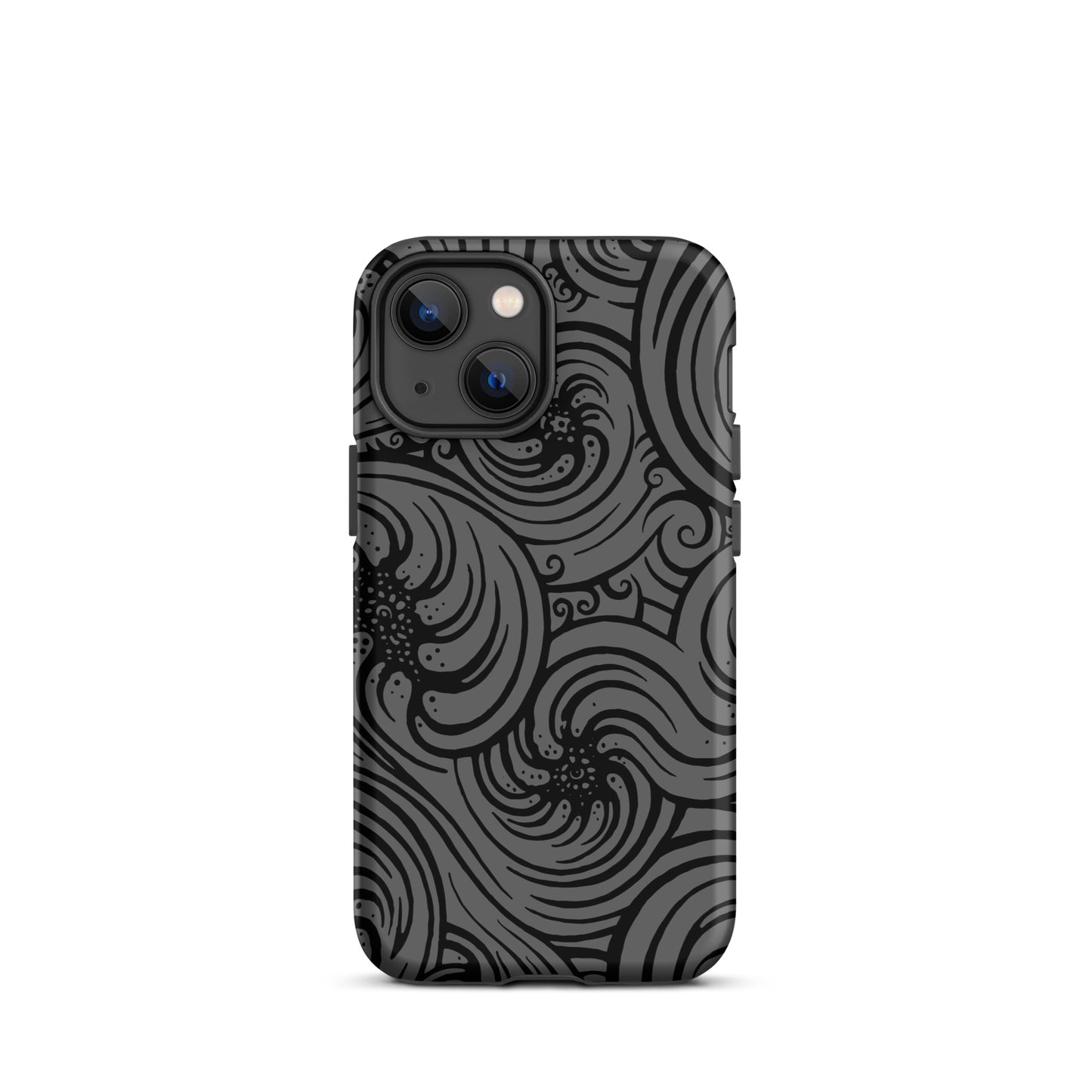 Tough Case for iPhone® : Cosmic Swirl - Gray w/ Black print