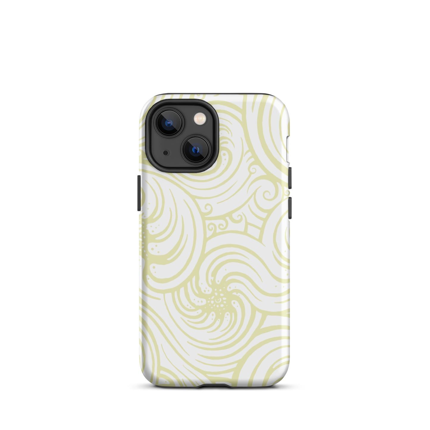 Tough Case for iPhone® : Cosmic Swirl - White w/ Cream print