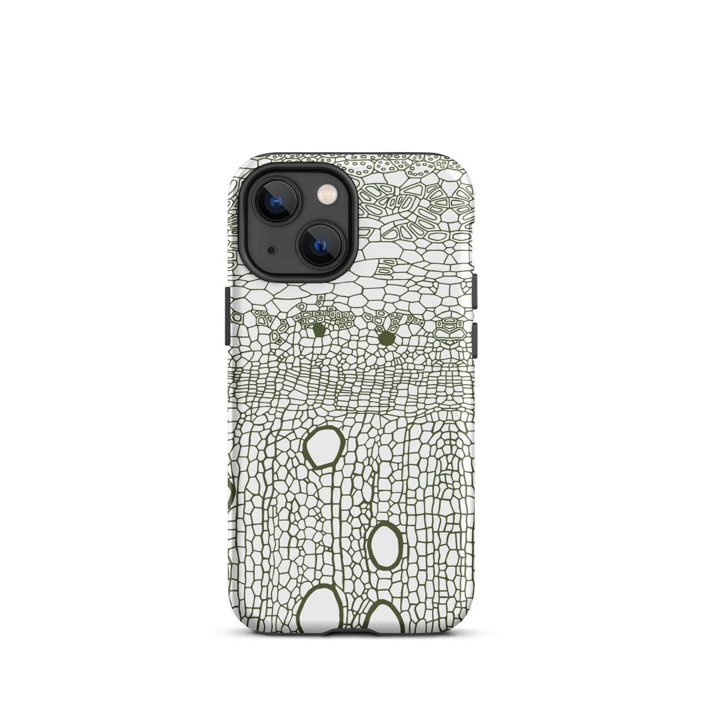 Tough Case for iPhone® : Hexacubes - White w/ Black print