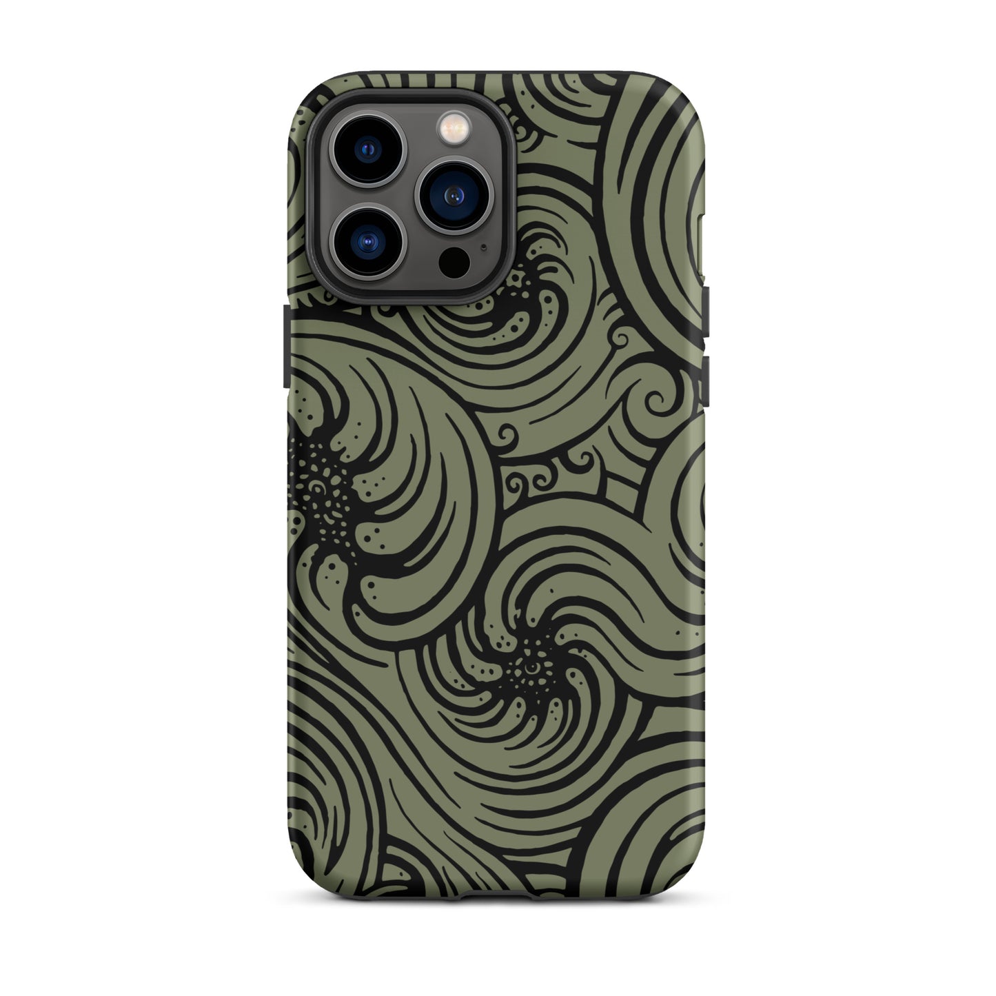 Tough Case for iPhone® : Cosmic Swirl - Sage w/ Black print