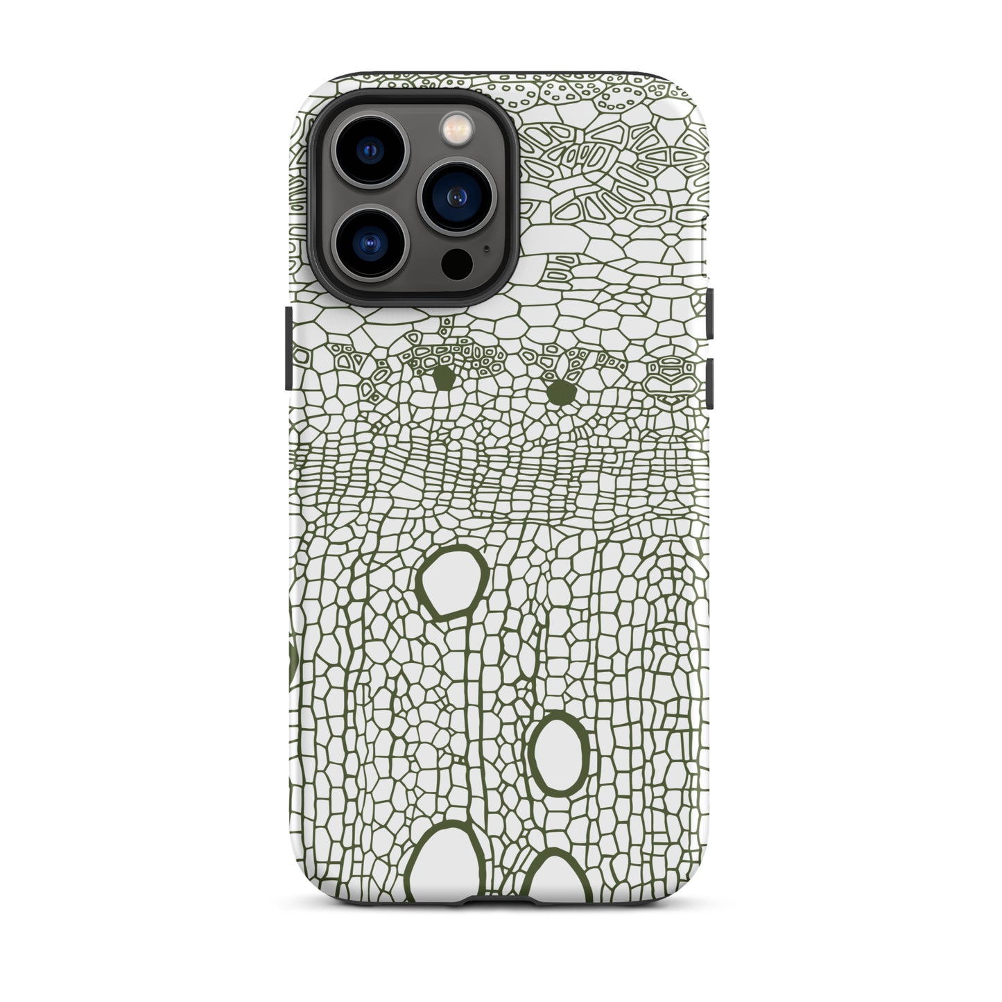 Tough Case for iPhone® : Hexacubes - White w/ Black print