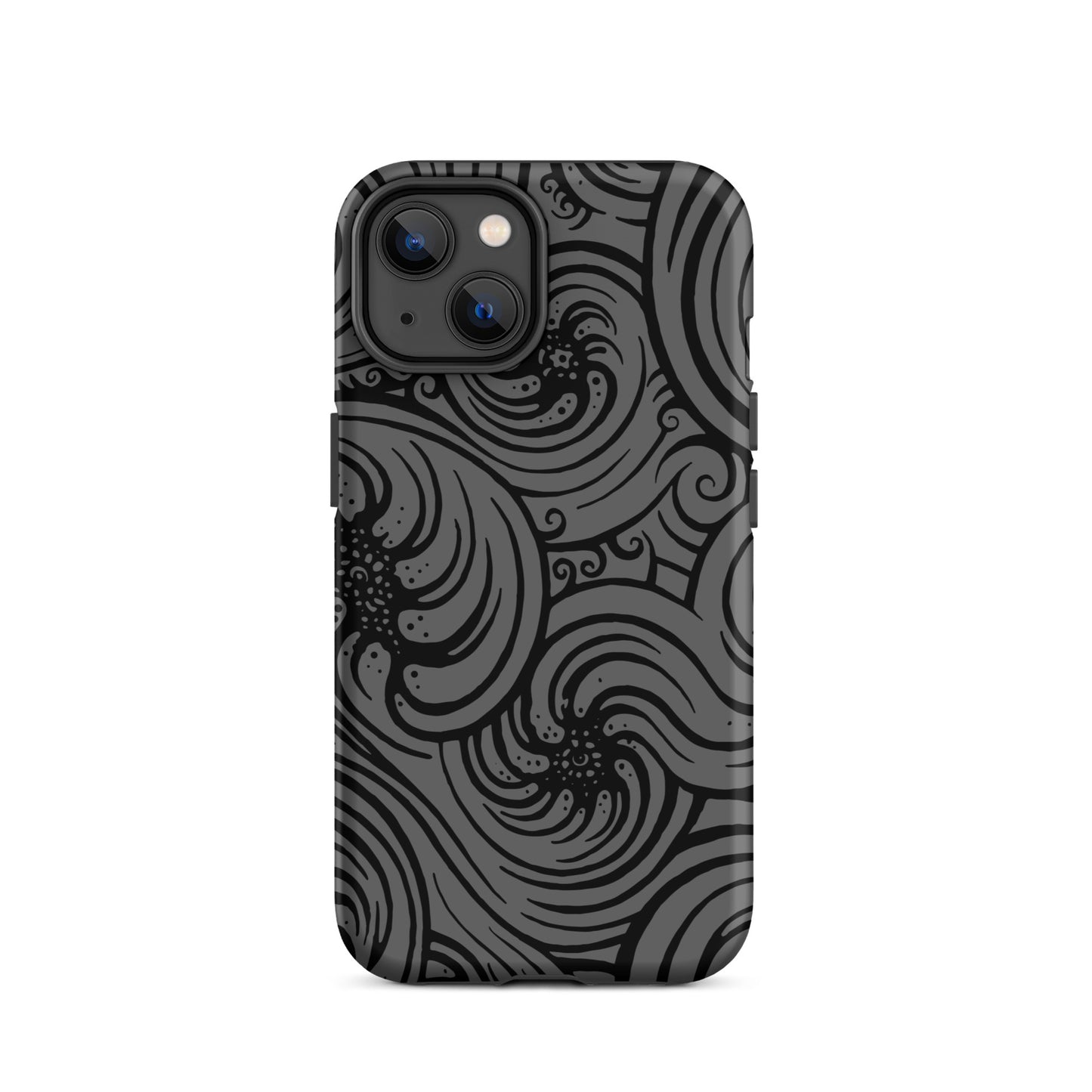 Tough Case for iPhone® : Cosmic Swirl - Gray w/ Black print