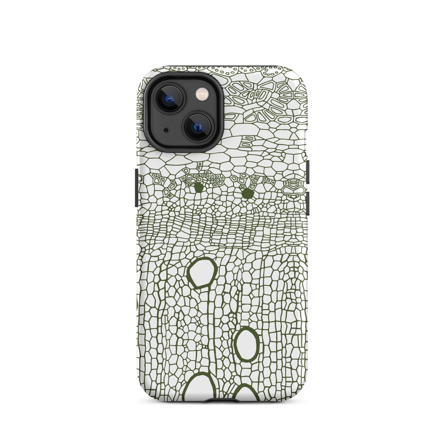 Tough Case for iPhone® : Hexacubes - White w/ Black print