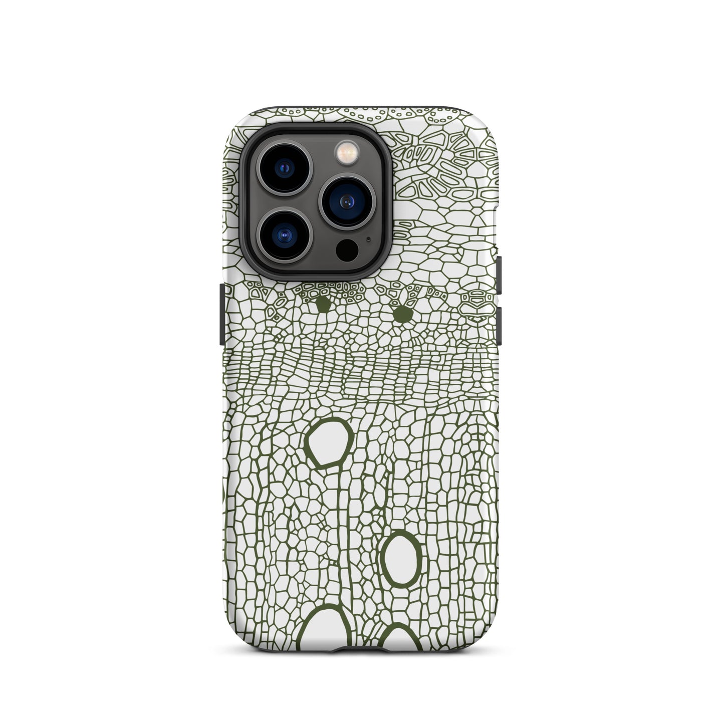 Tough Case for iPhone® : Hexacubes - White w/ Black print