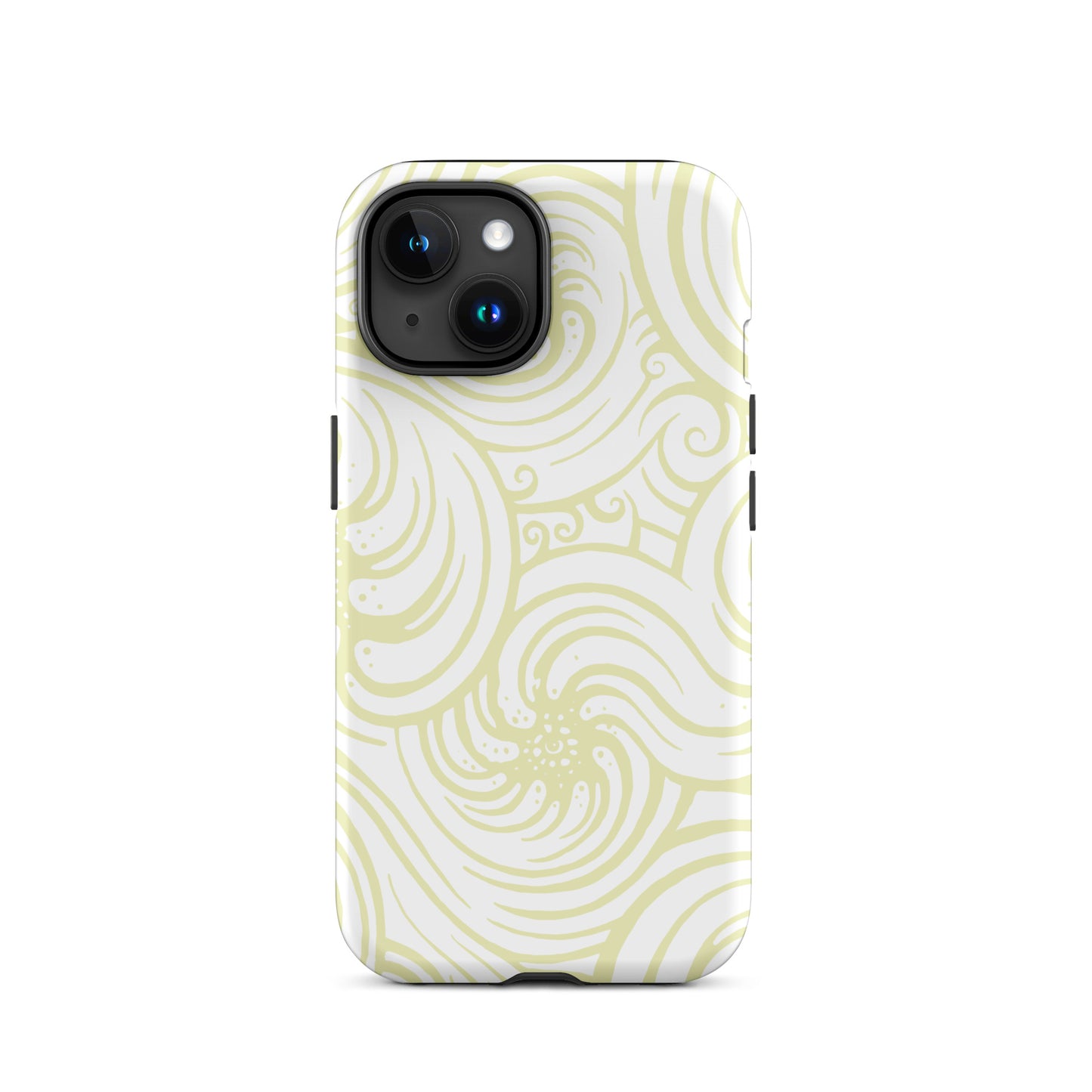 Tough Case for iPhone® : Cosmic Swirl - White w/ Cream print