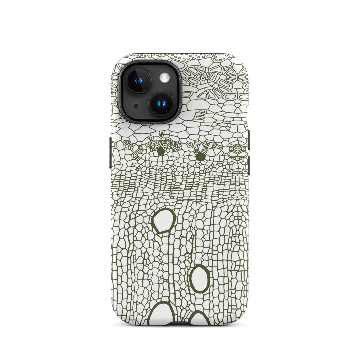 Tough Case for iPhone® : Hexacubes - White w/ Black print