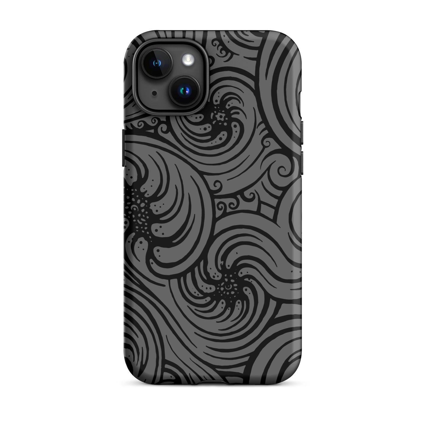 Tough Case for iPhone® : Cosmic Swirl - Gray w/ Black print