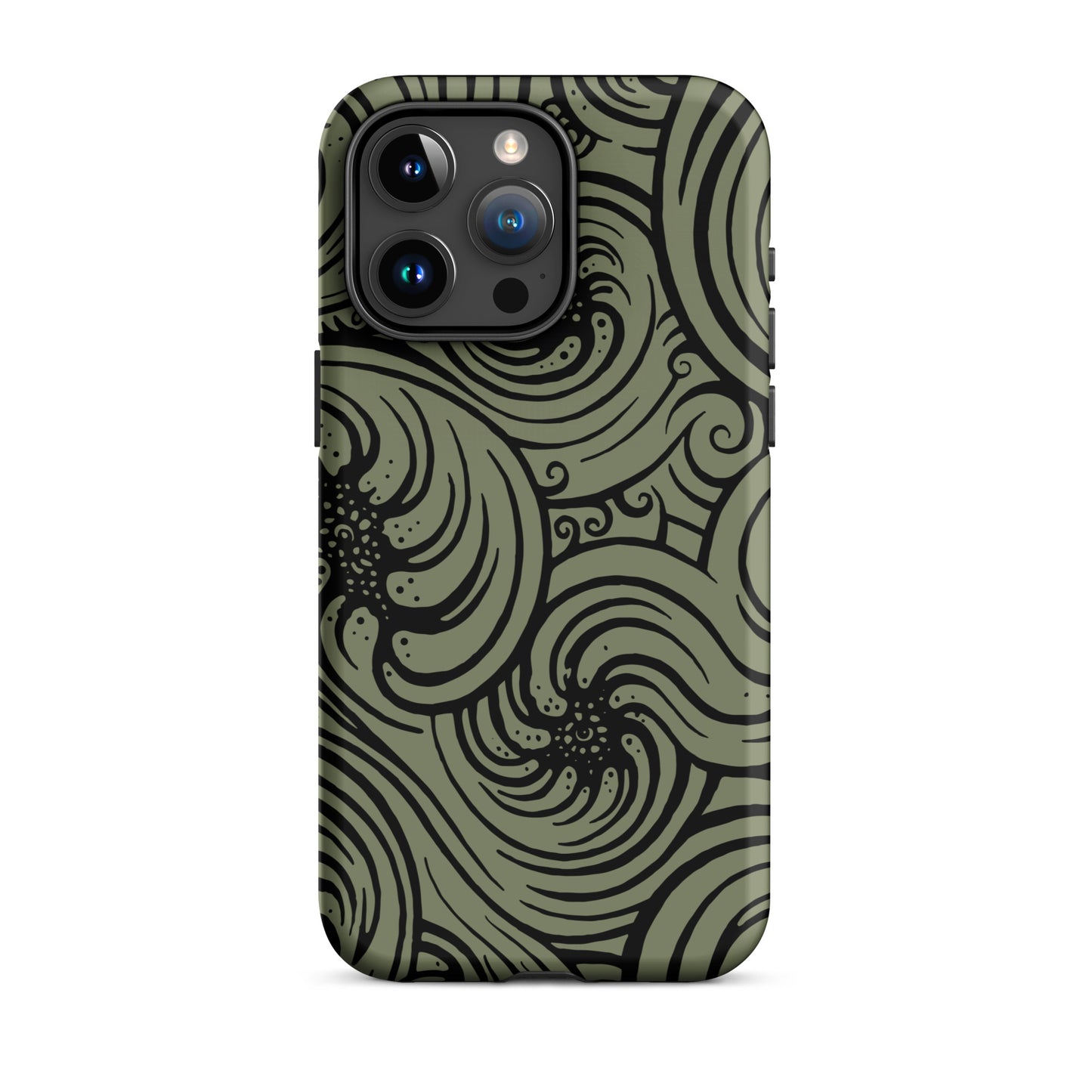 Tough Case for iPhone® : Cosmic Swirl - Sage w/ Black print