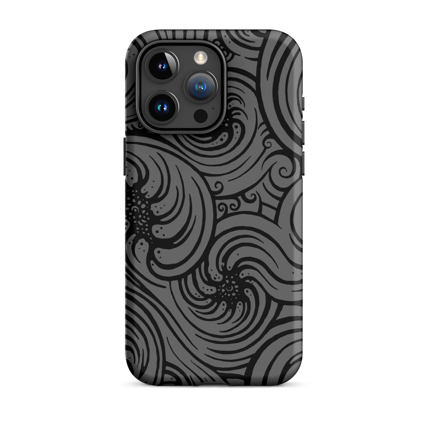 Tough Case for iPhone® : Cosmic Swirl - Gray w/ Black print