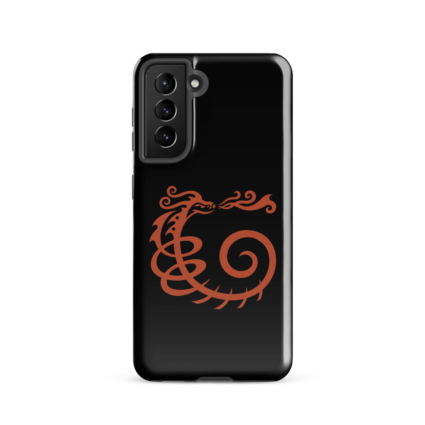 Tough case for Samsung® : Dragon - Black w/ Red print