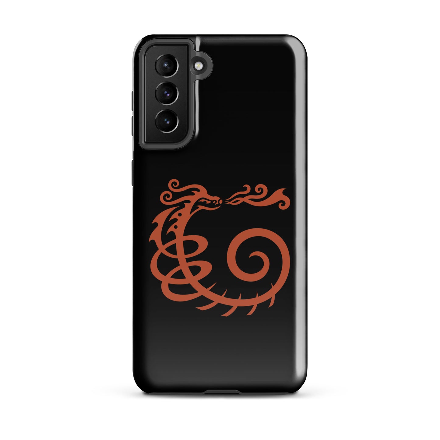 Tough case for Samsung® : Dragon - Black w/ Red print