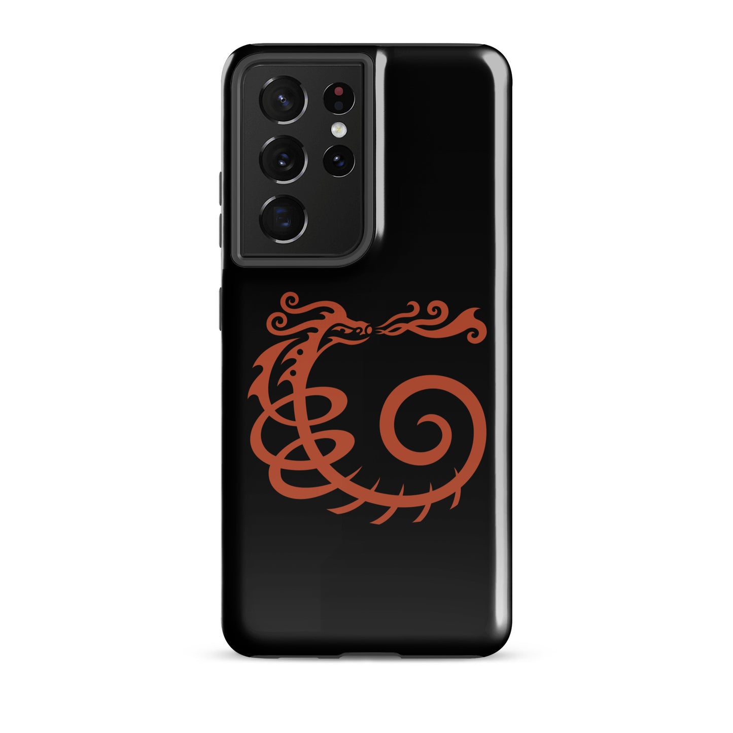 Tough case for Samsung® : Dragon - Black w/ Red print